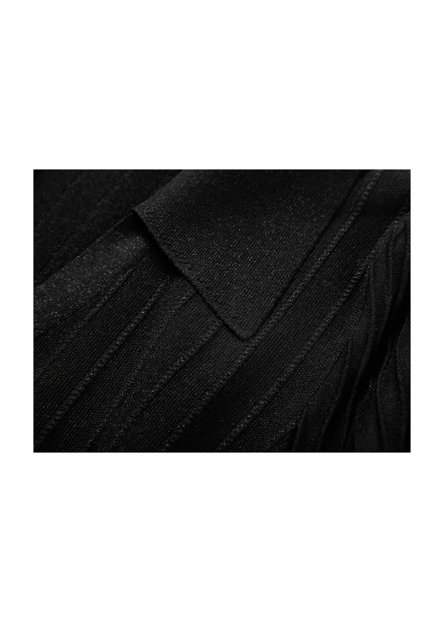 Wrap-Style Knit Top | Black