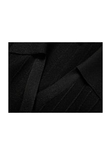 Wrap-Style Knit Top | Black