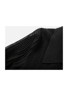 Wrap-Style Knit Top | Black