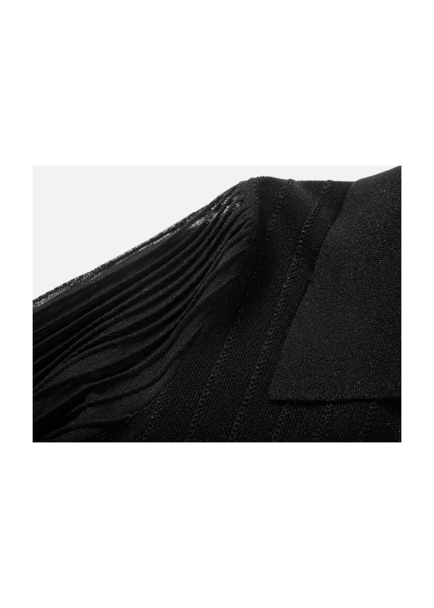 Wrap-Style Knit Top | Black