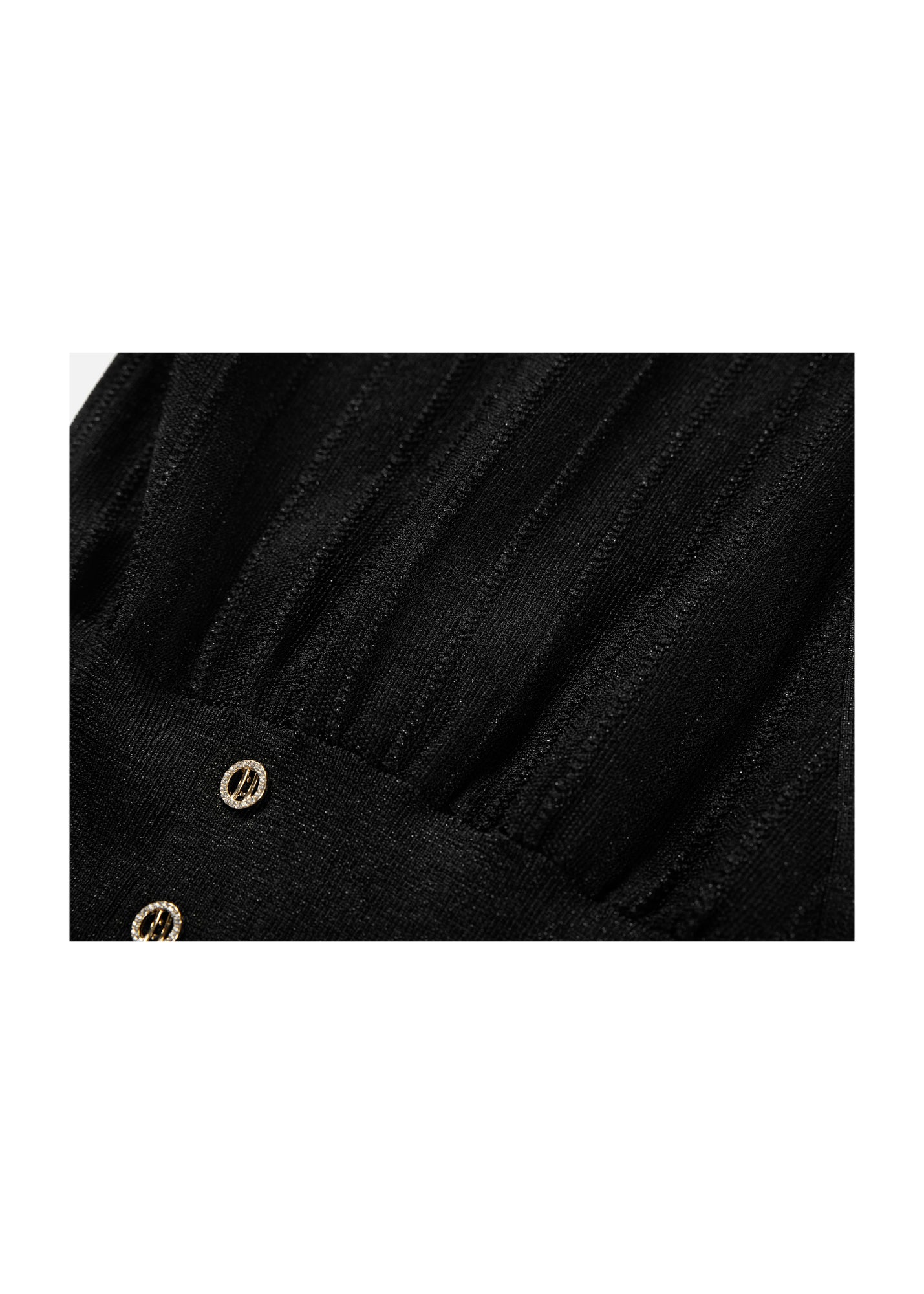 Wrap-Style Knit Top | Black