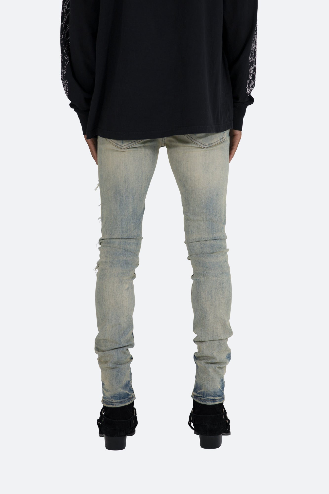 X165 Paisley Skinny Denim | Blue/Black