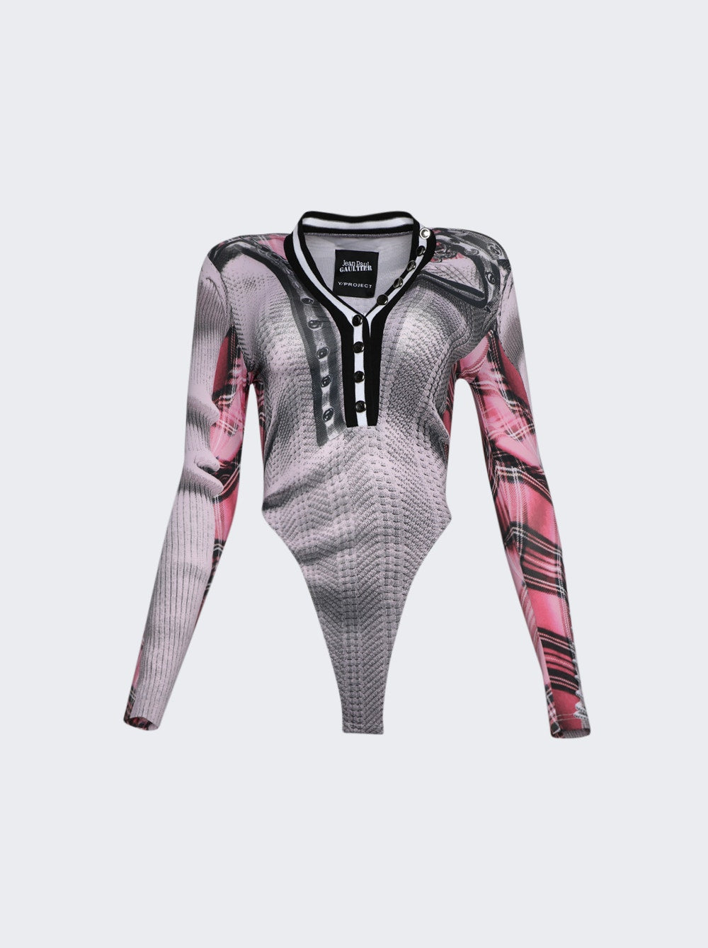 Women | Y/PROJECT X Jean Paul Gaultier | Trompe-l'oeil Cardigan Bodysuit | Pink