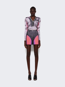Women | Y/PROJECT X Jean Paul Gaultier | Trompe-l'oeil Cardigan Bodysuit | Pink