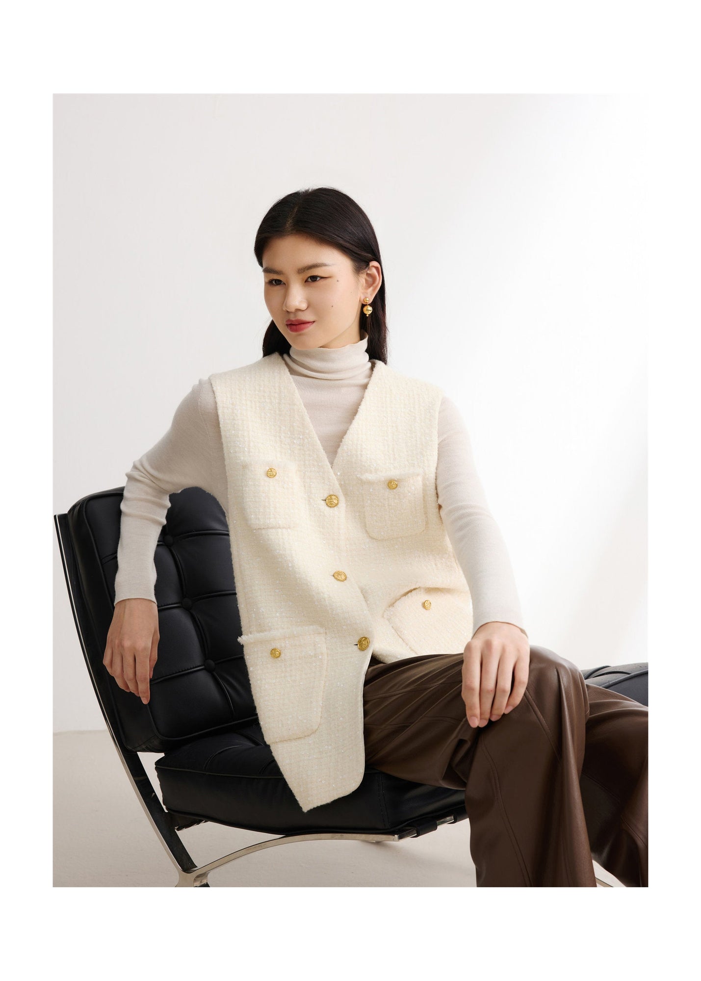 Yak Wool Vest | White