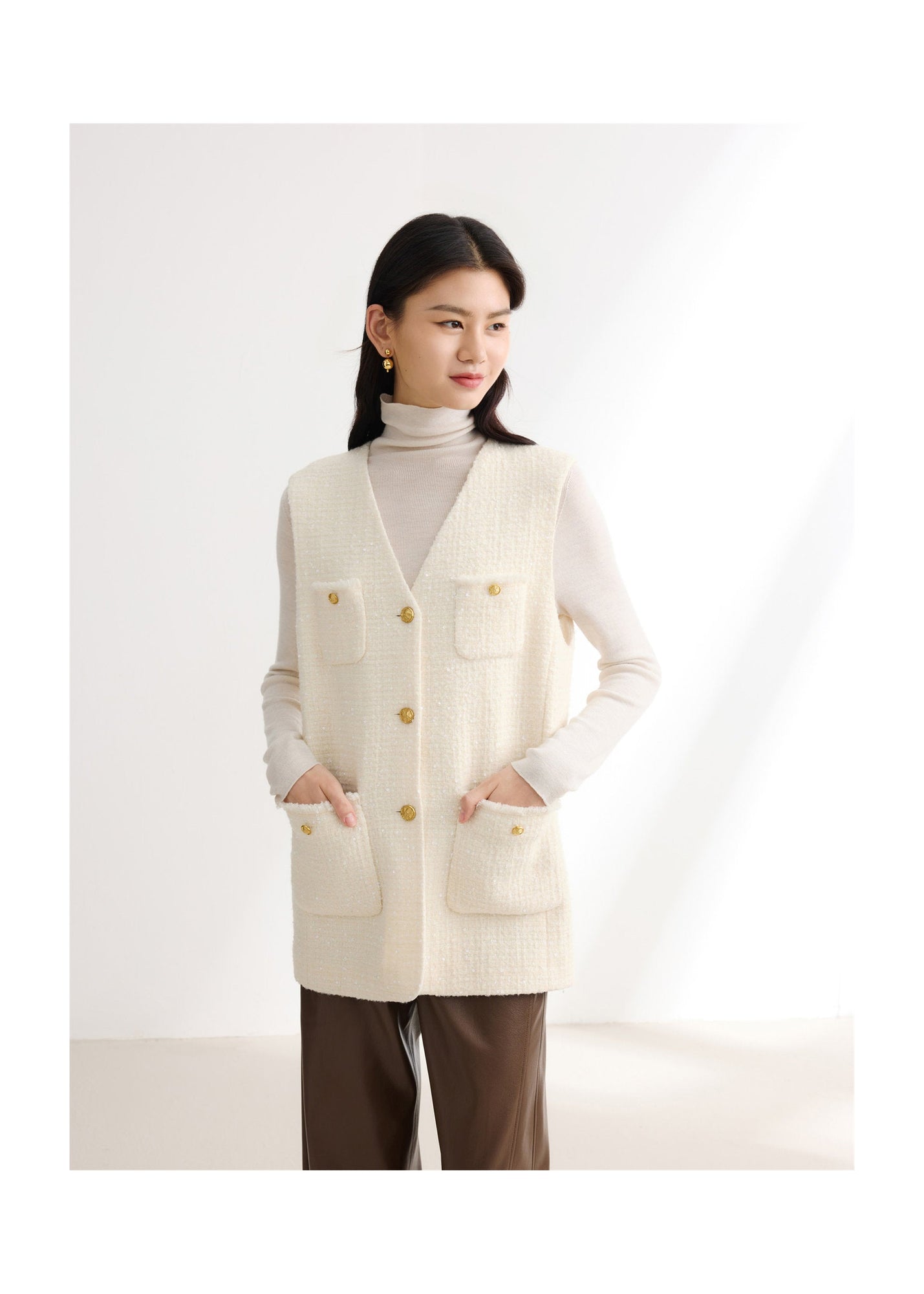 Yak Wool Vest | White