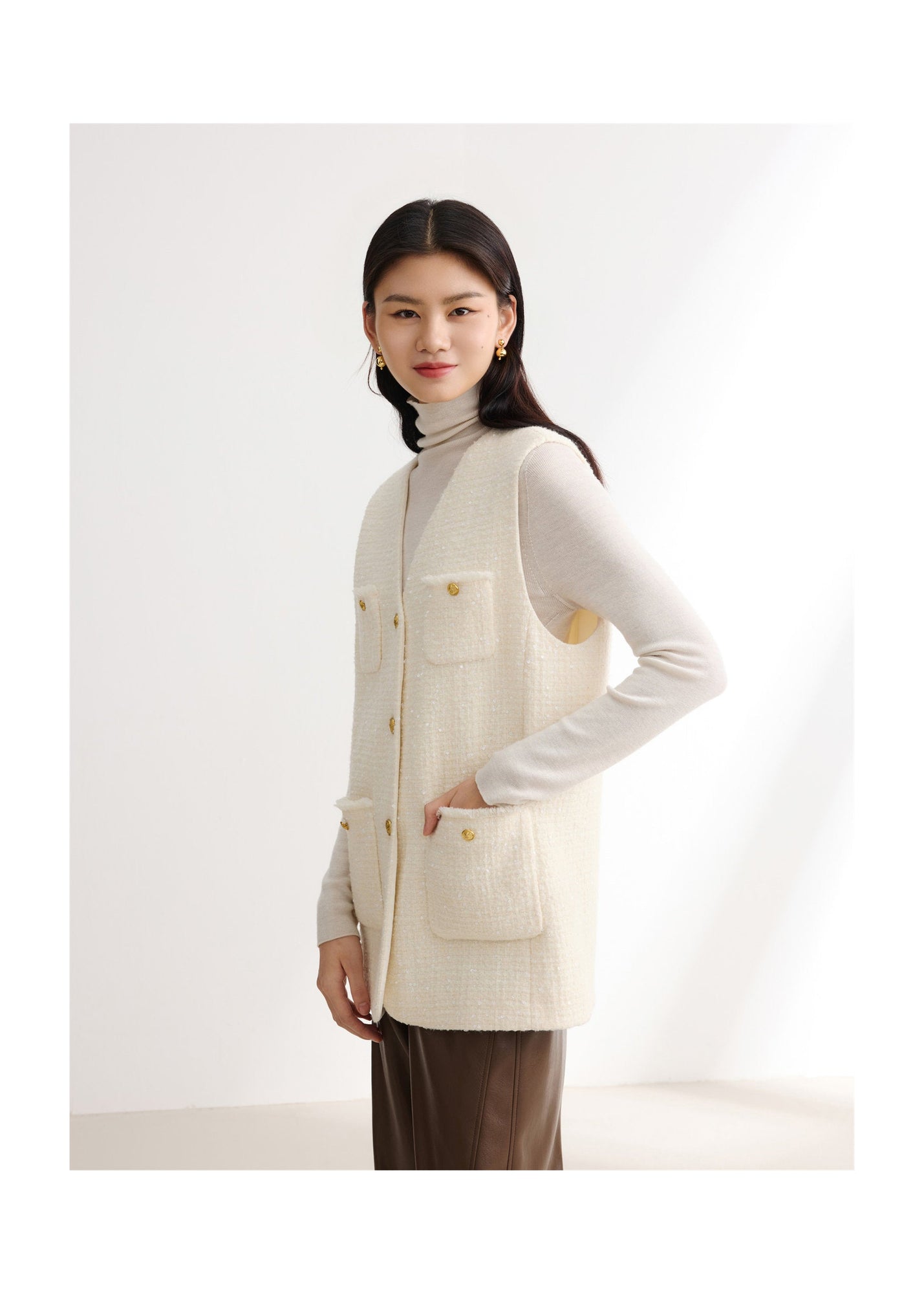 Yak Wool Vest | White