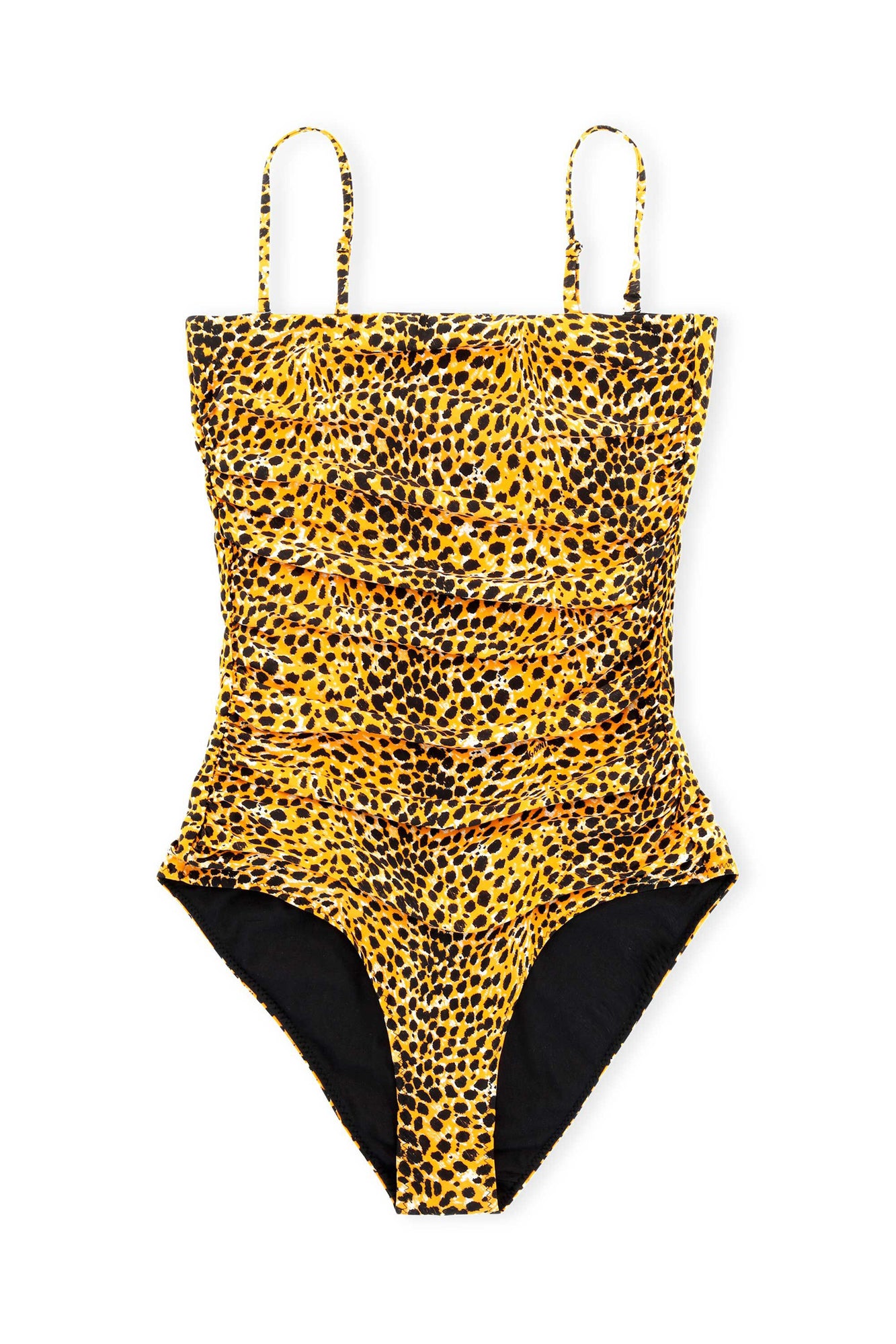 Yellow Gathered Swimsuit | Bright Marigold