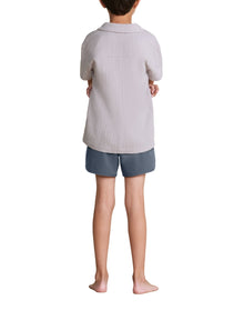 Youth | Elasticated Waist Boardshort | Blue Cove