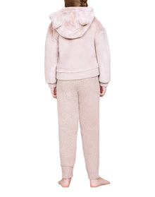 Youth | Faux Fur Bear Bomber | Antique Taupe