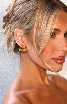 Zodie Triangle Statement Stud Earrings | Gold