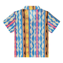 Kids | Button Down Short Sleeve Top | Abstract