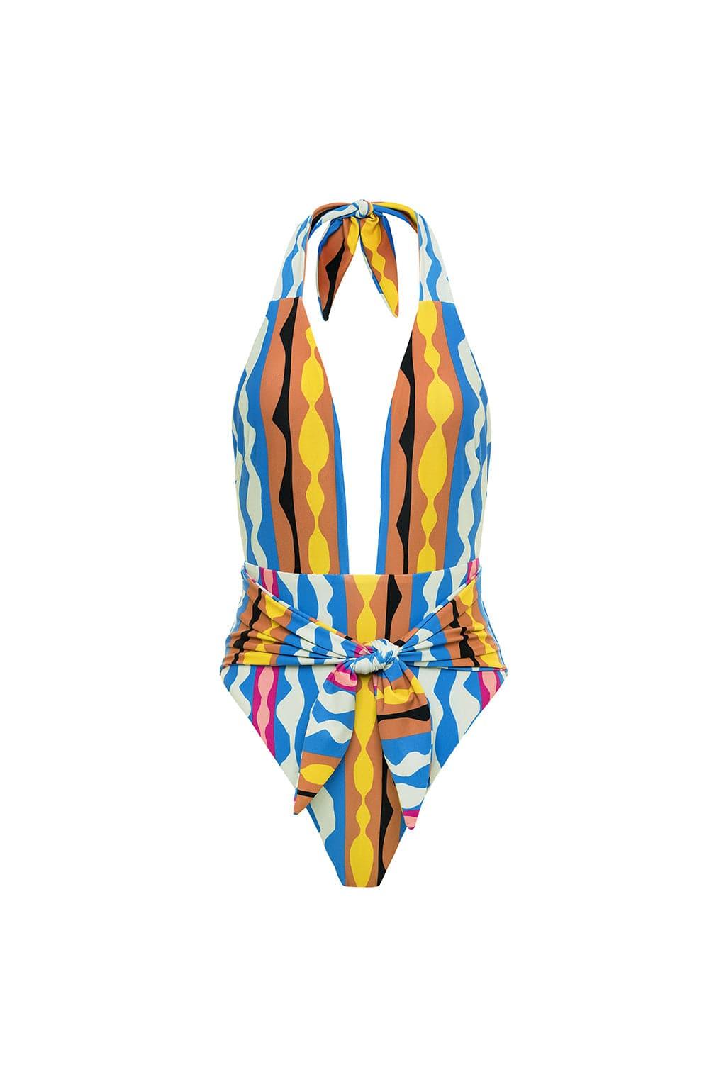 Tropez Tie Up One Pice | Abstract