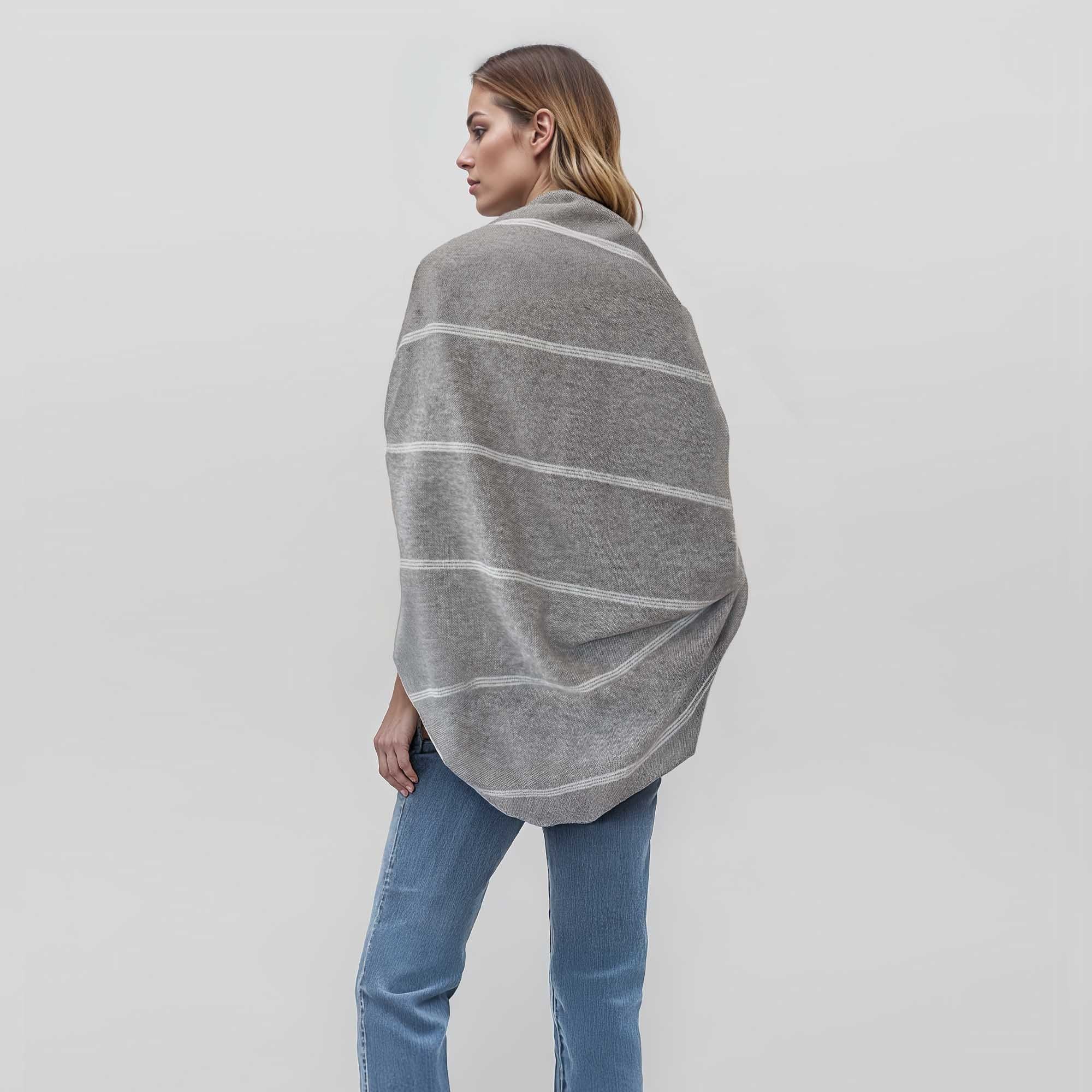 Notting Hill Wrap | Grey/Ivory