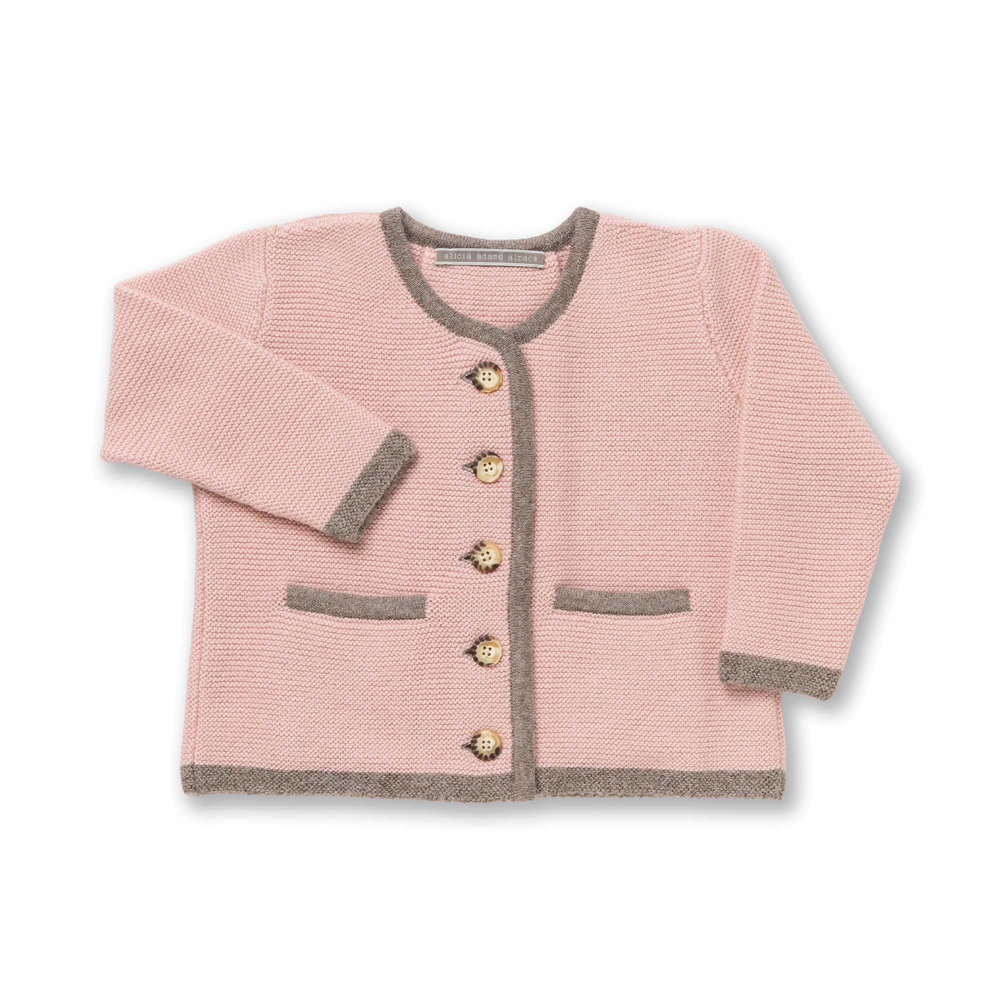 Salzburg Cardigan | Light Pink/Taupe