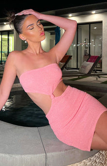 Fiona Strapless Mini Dress | Pink