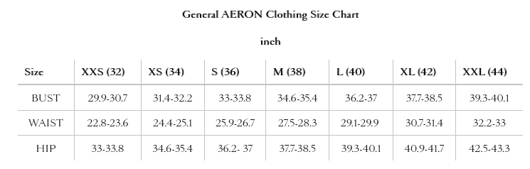 Product size guide