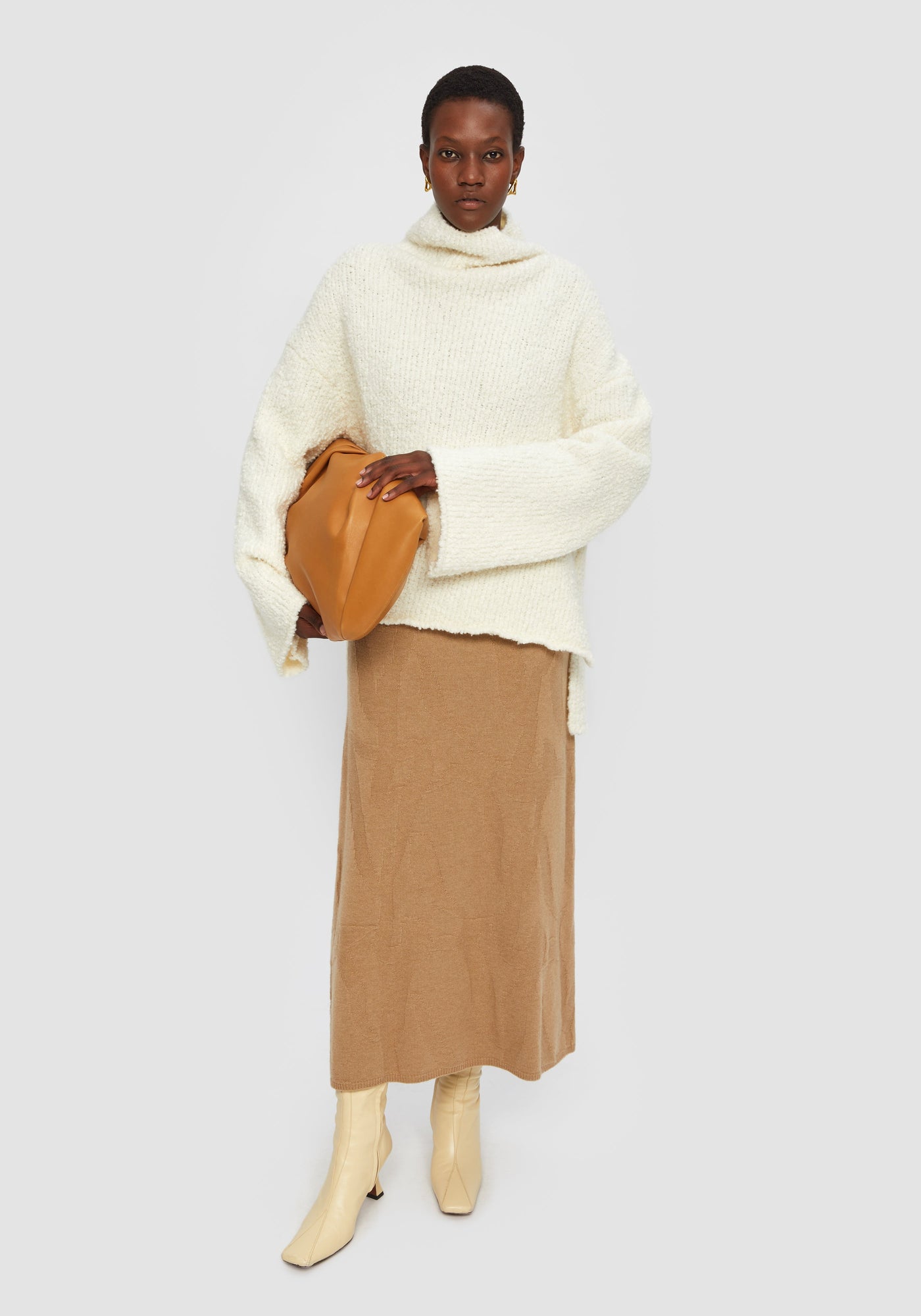 Aeron Nandy Boucle Merino Highneck | Ivory