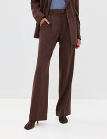Women | Relaxed Wide Leg Pant | Chocolate