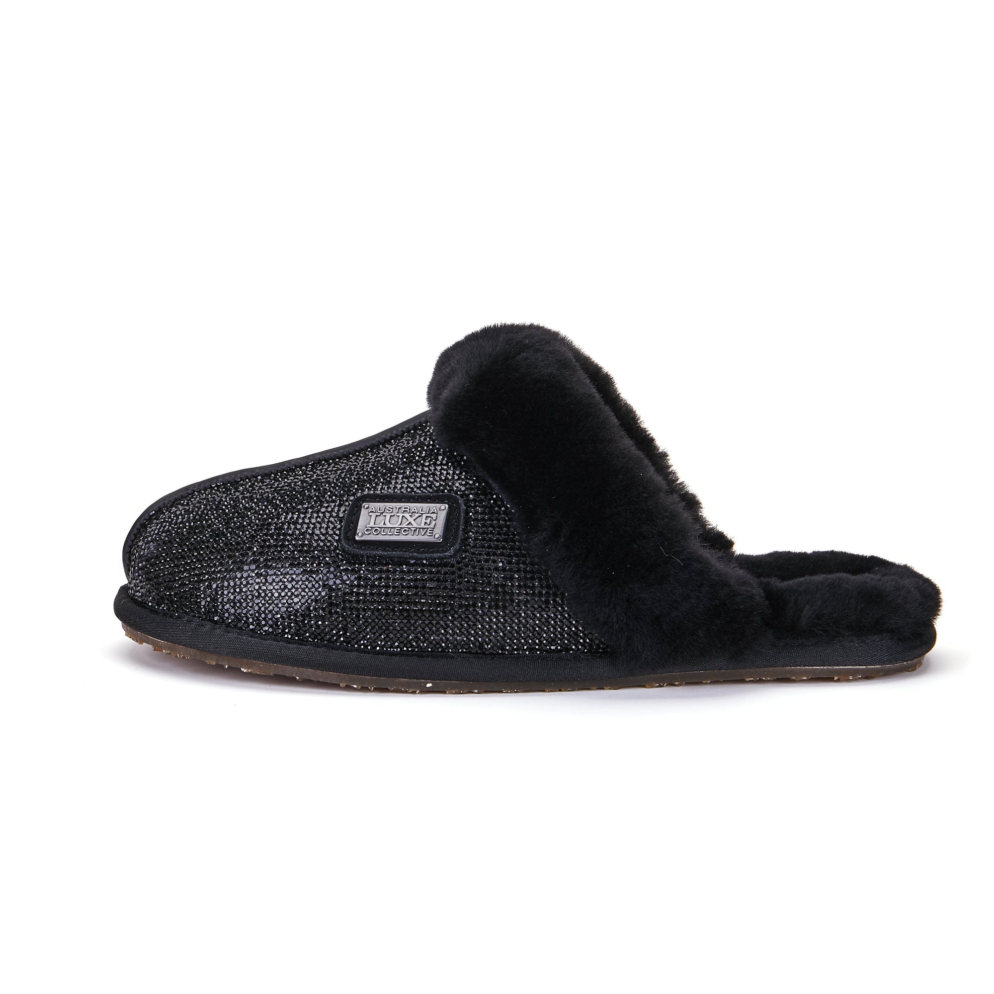 CLOSED MULE GLITTER BLACK - Australia Luxe Collective