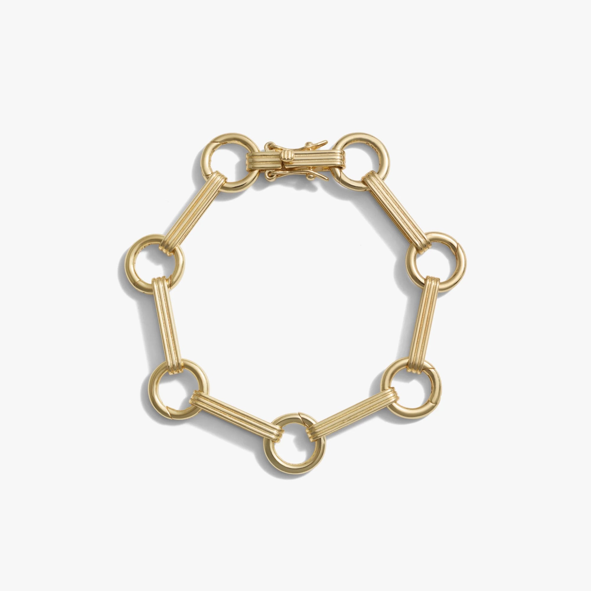 Awe Inspired Bracelets 14K Yellow Gold Vermeil / 6.95" Bar Charm Collector Bracelet