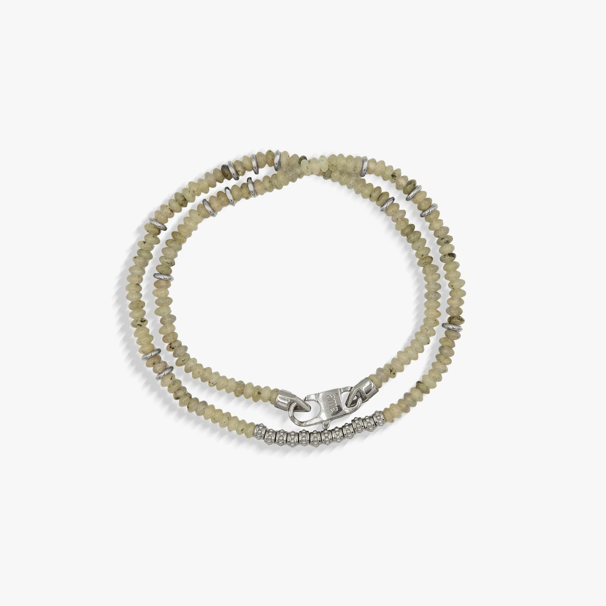 Awe Inspired  Bracelets Labradorite Heishi Double Wrap Bracelet