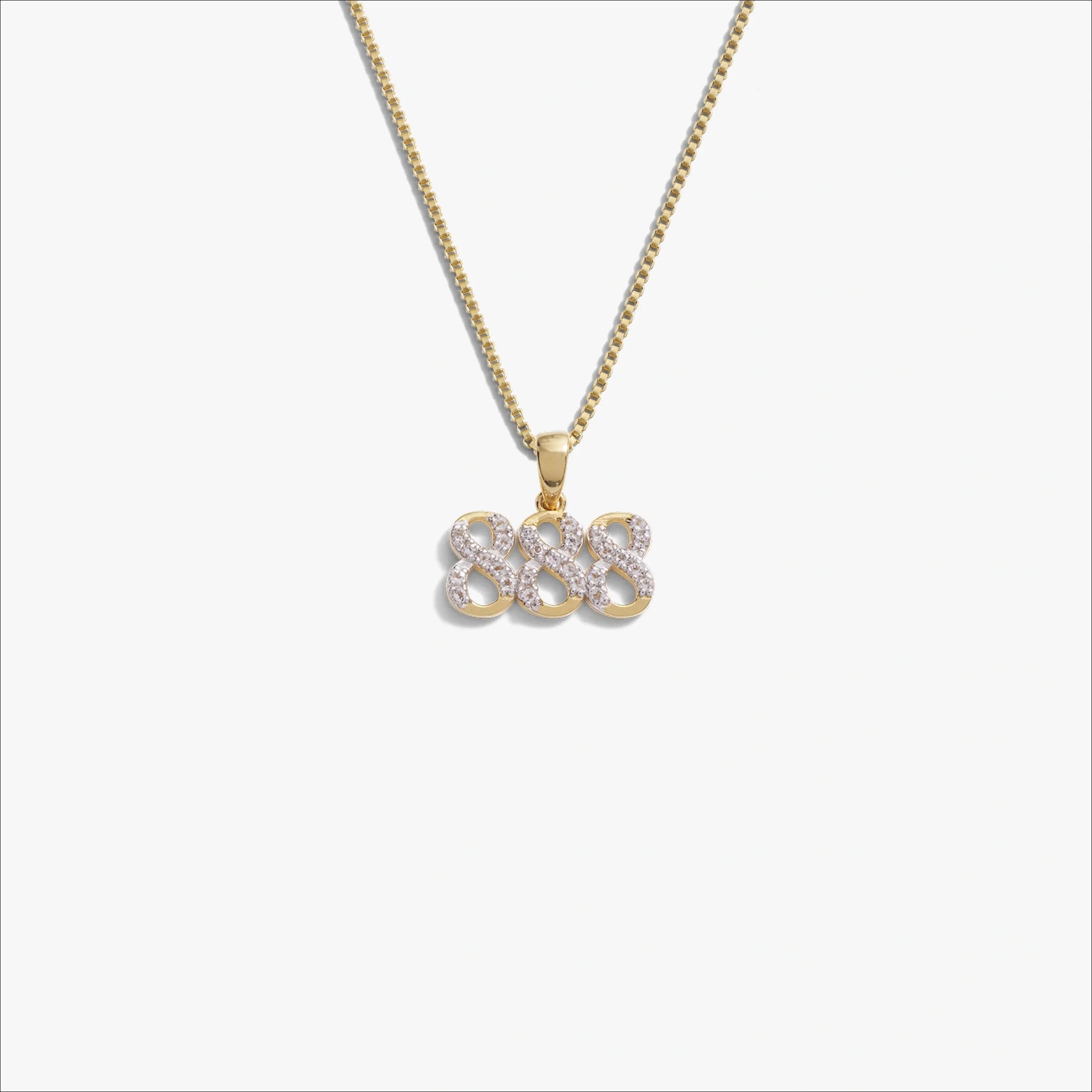 Awe Inspired Necklaces 14K Gold Vermeil / 888 / 16"-18" Angel Number Necklace