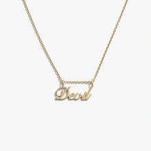 Awe Inspired Necklaces 14K Gold Vermeil Devil Nameplate Necklace