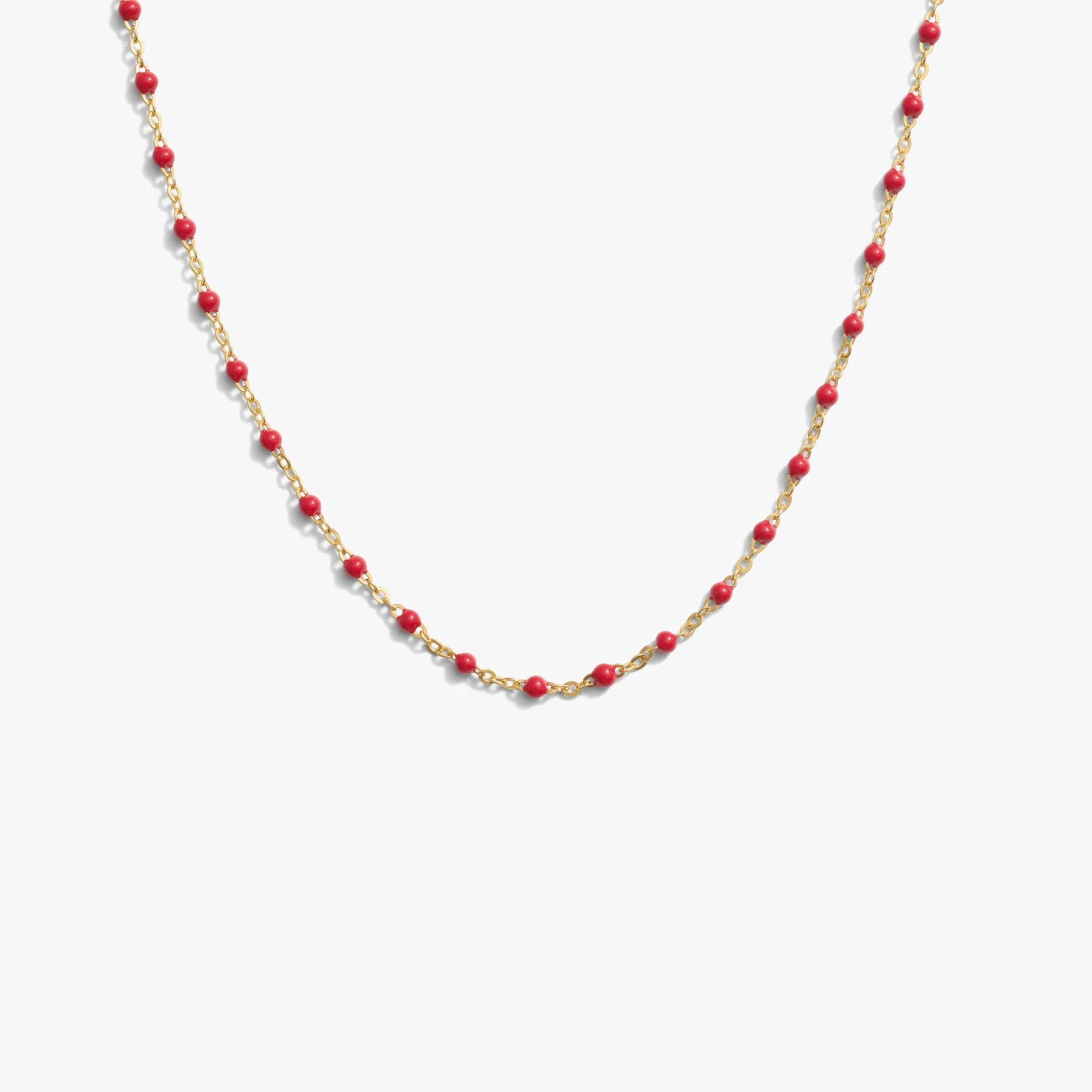 Awe Inspired Necklaces 14K Gold Vermeil / Ruby / 18"-22" Pop Of Color Necklace
