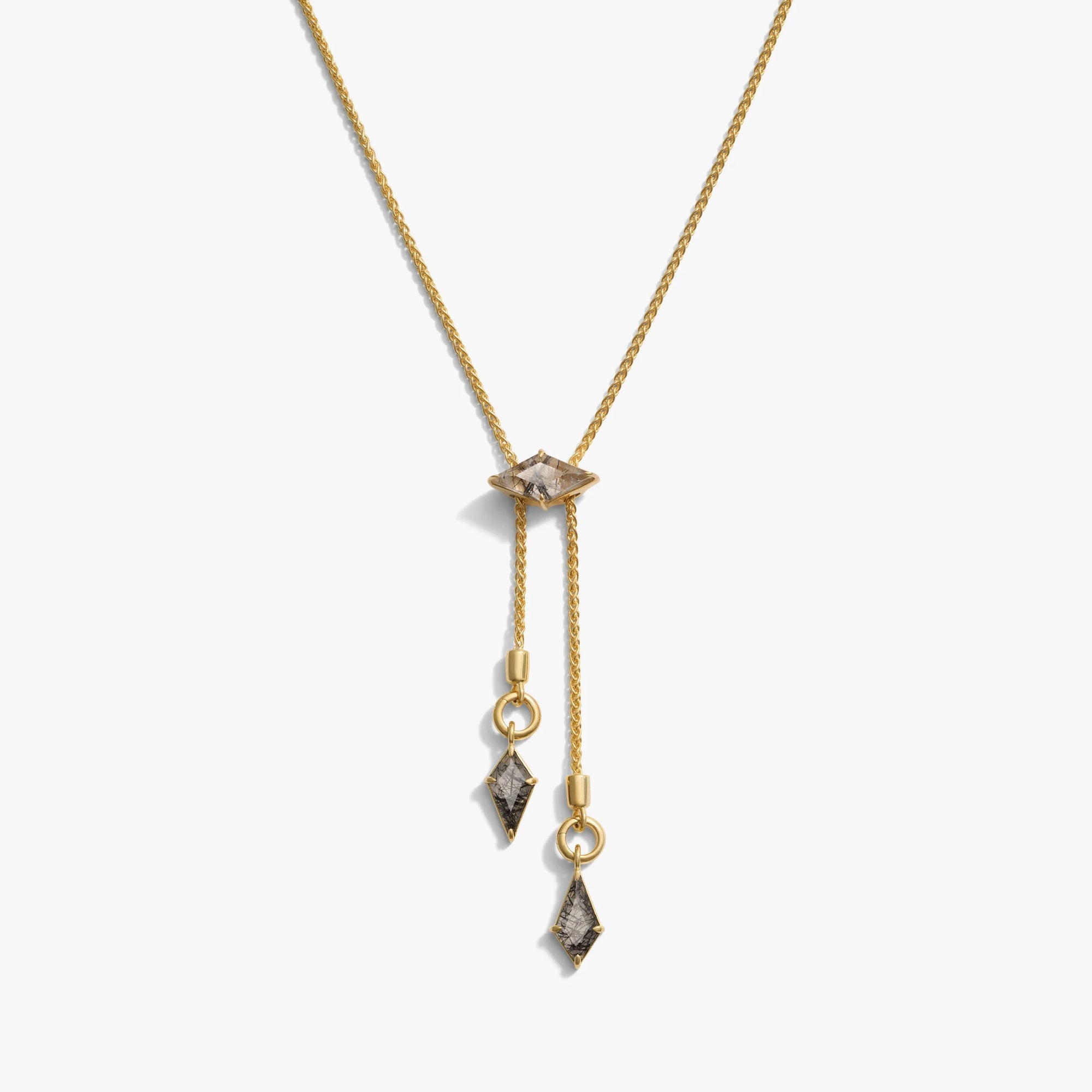 Awe Inspired Necklaces 14K Yellow Gold Vermeil Prism Bolo Necklace