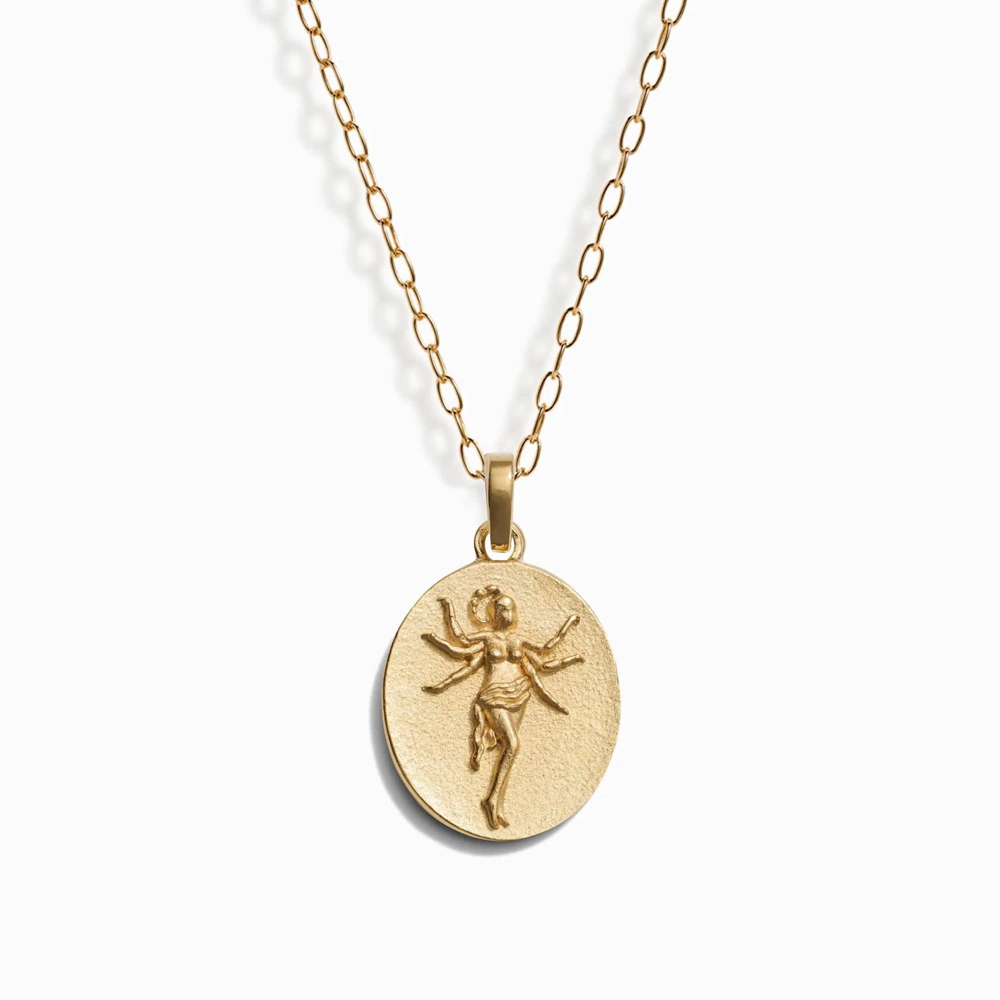 Awe Inspired Necklaces 14K Yellow Gold Vermeil / Scorpio / 16" - 18" Zodiac Goddess Pendant + Mini Paperclip Chain