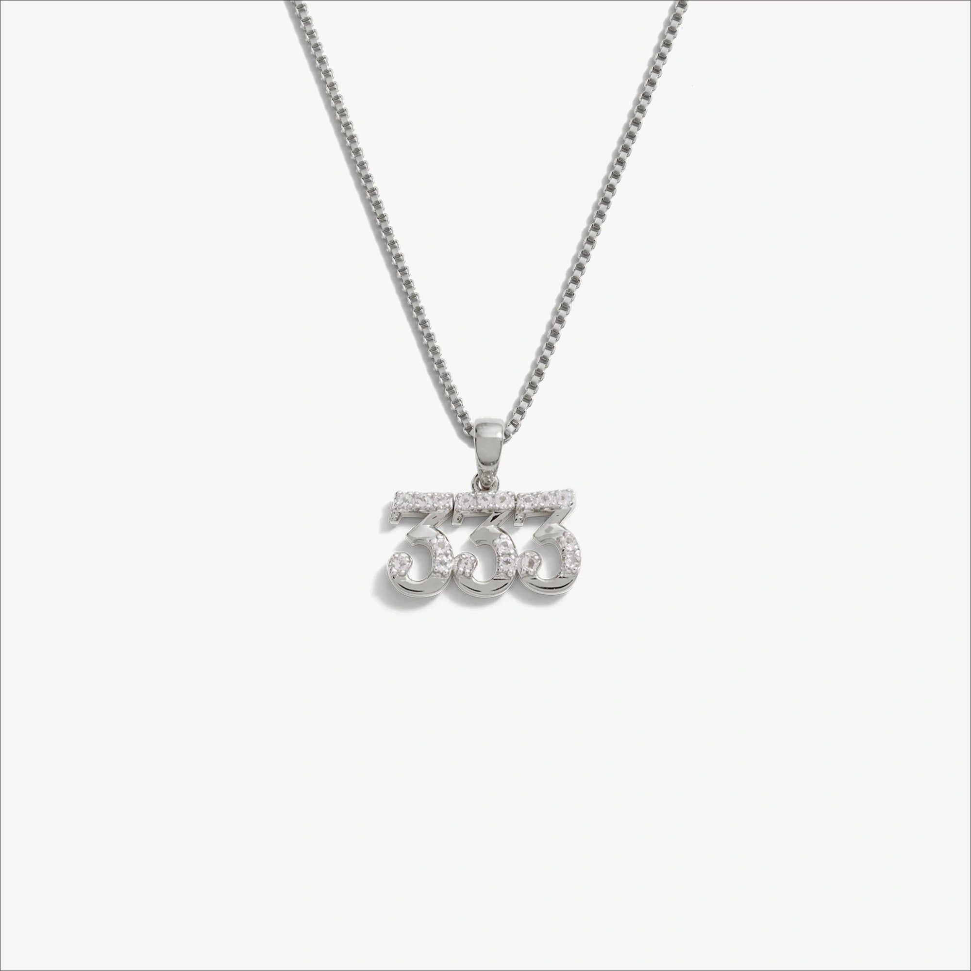 Awe Inspired Necklaces 925 Sterling Silver / 333 / 16"-18" Angel Number Necklace