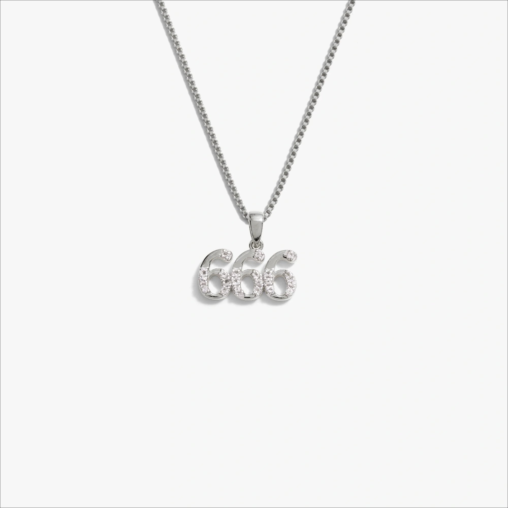 Awe Inspired Necklaces 925 Sterling Silver / 666 / 16"-18" Angel Number Necklace