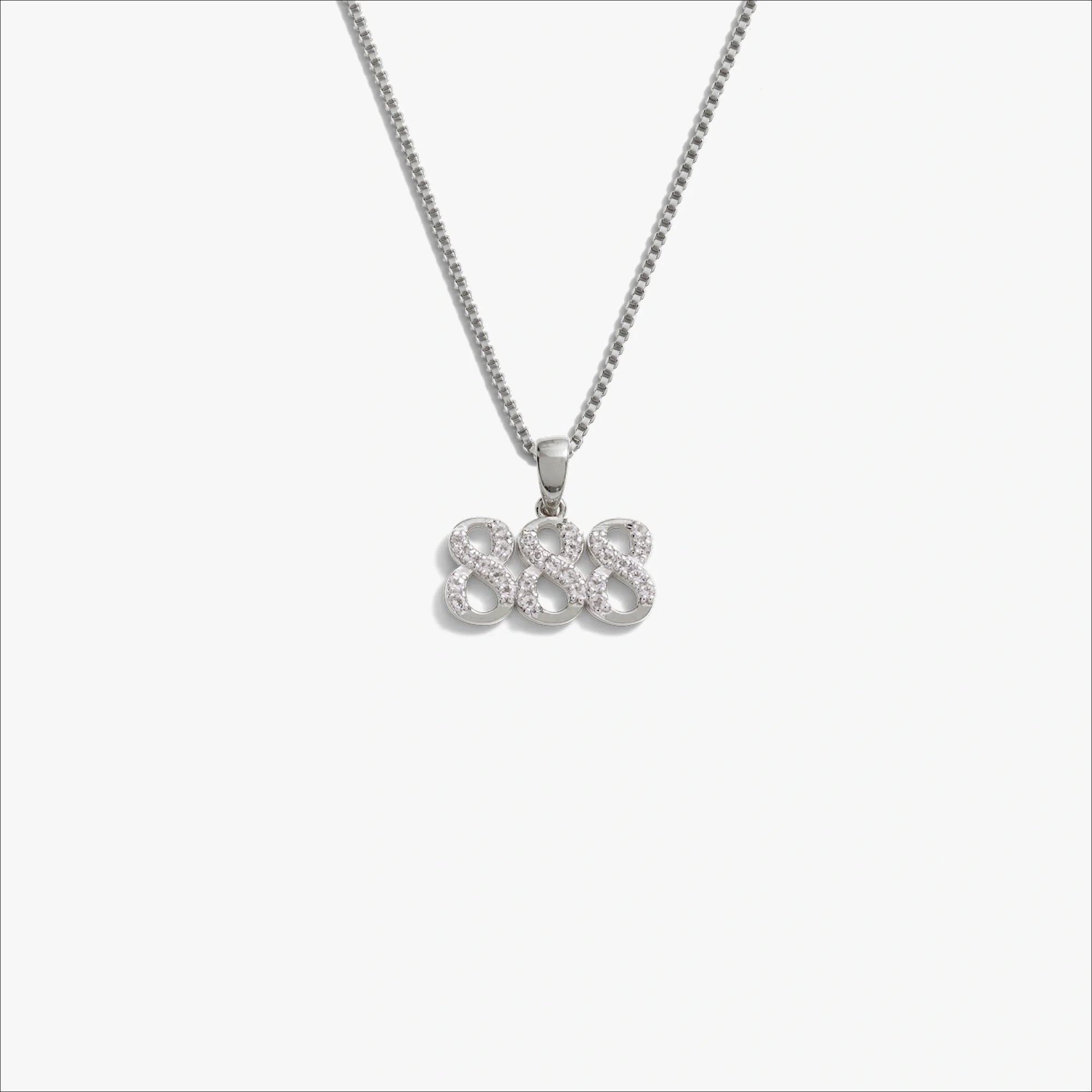 Awe Inspired Necklaces 925 Sterling Silver / 888 / 16"-18" Angel Number Necklace