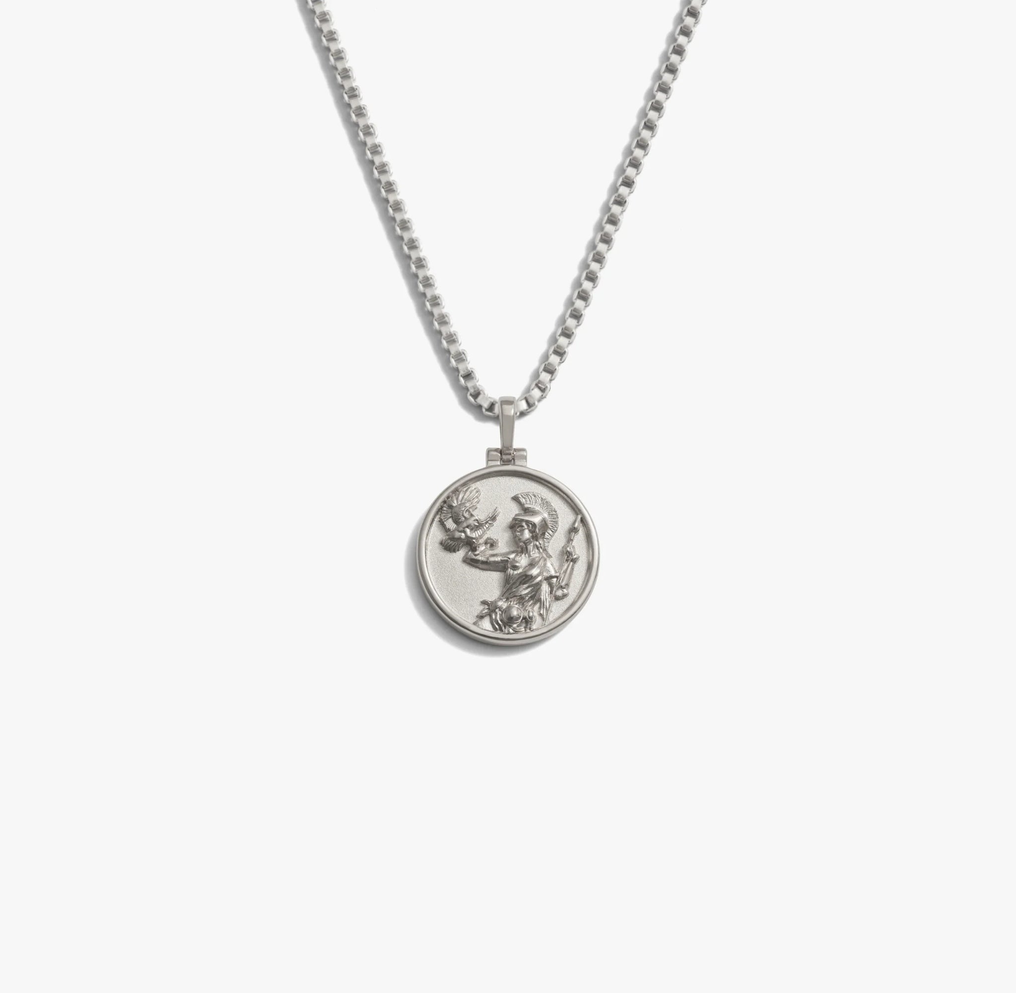 Awe Inspired Necklaces 925 Sterling Silver / Athena / 20-22 Mini Goddess Coin Necklace