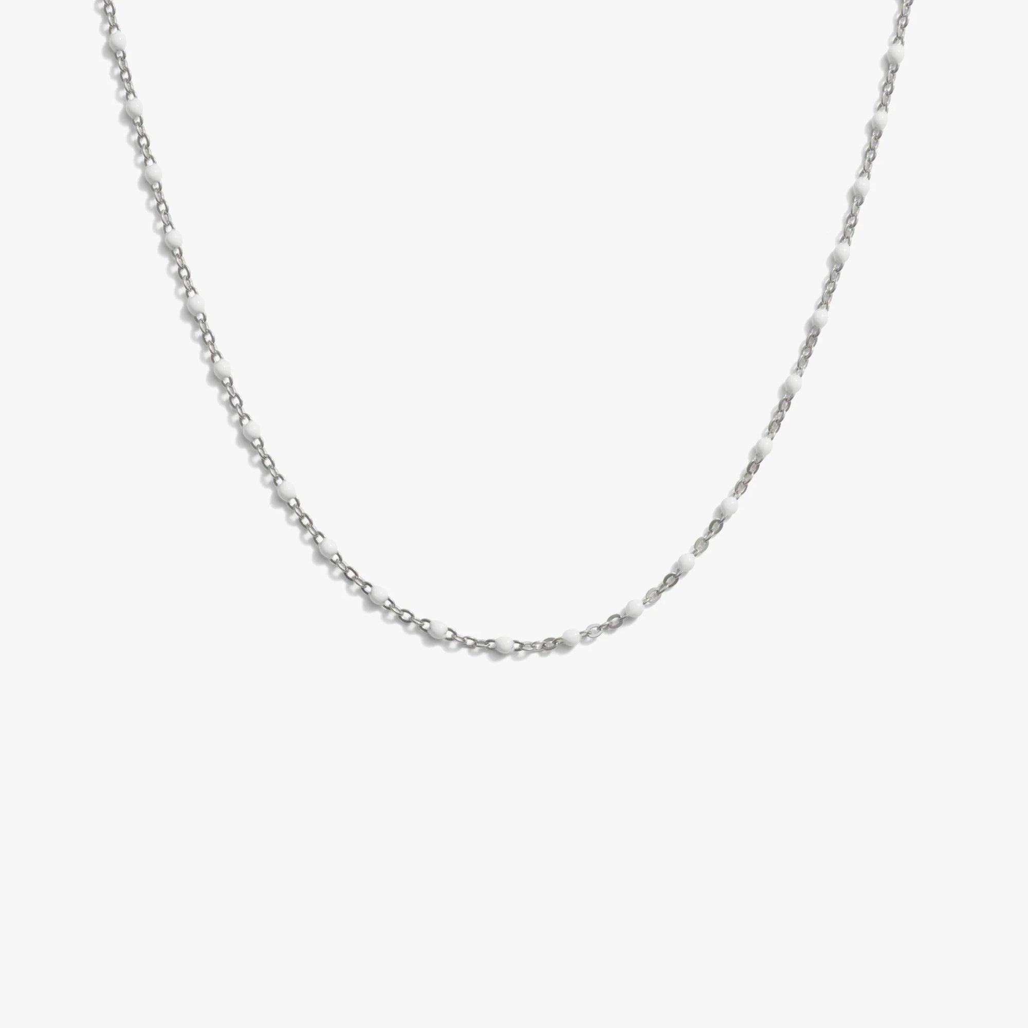 Awe Inspired Necklaces 925 Sterling Silver / White / 18"-22" Pop Of Color Necklace