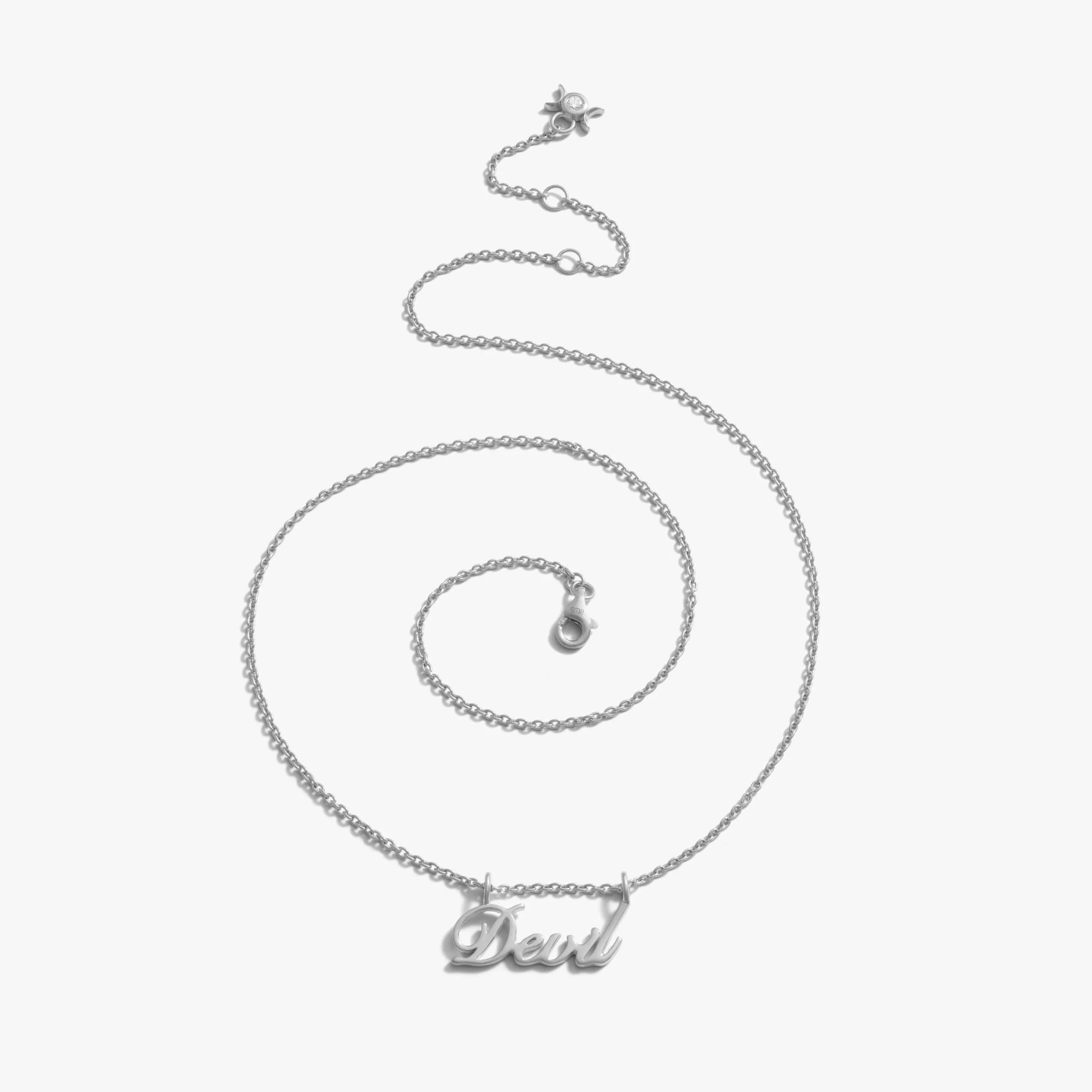 Awe Inspired Necklaces Devil Nameplate Necklace