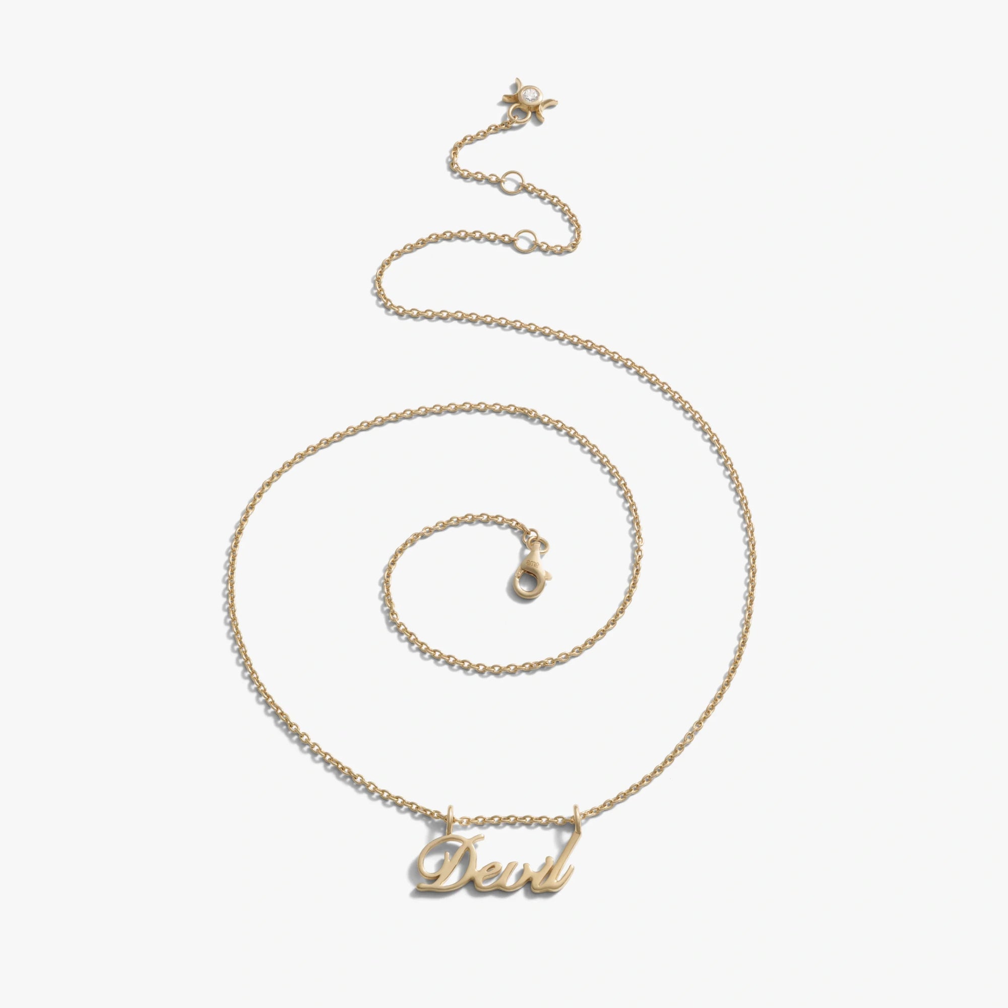 Awe Inspired Necklaces Devil Nameplate Necklace