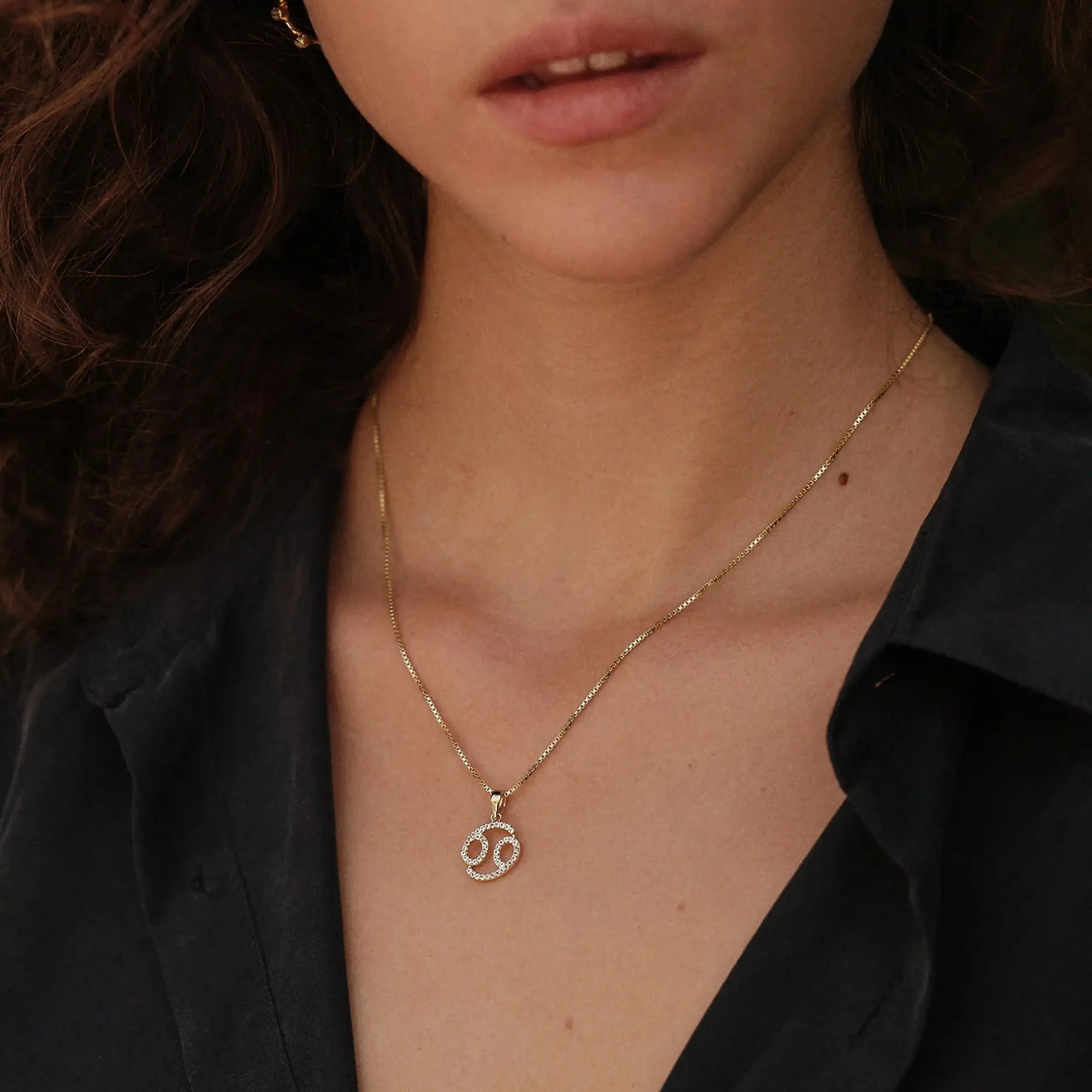 Awe Inspired Necklaces Gemstone Zodiac on Saturn Chain