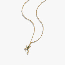 Awe Inspired Necklaces Green Diamond Frog Necklace