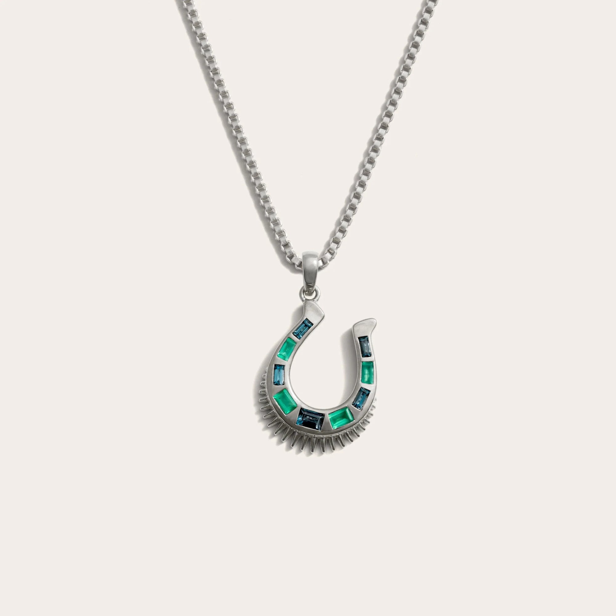 Awe Inspired Necklaces Sterling Silver / 16"-18" Lucky Horseshoe Necklace