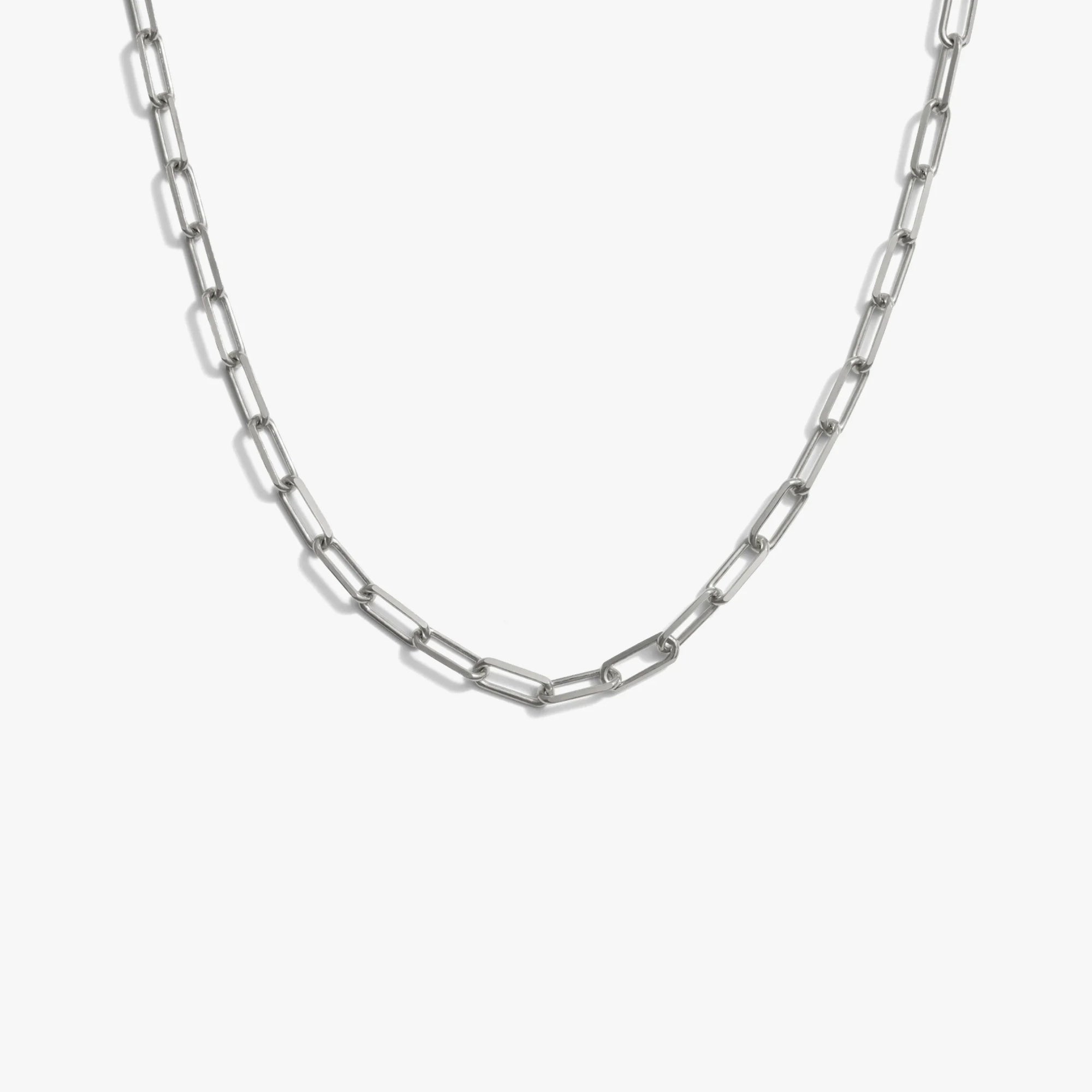 Awe Inspired Necklaces Sterling Silver Classic Paperclip Chain