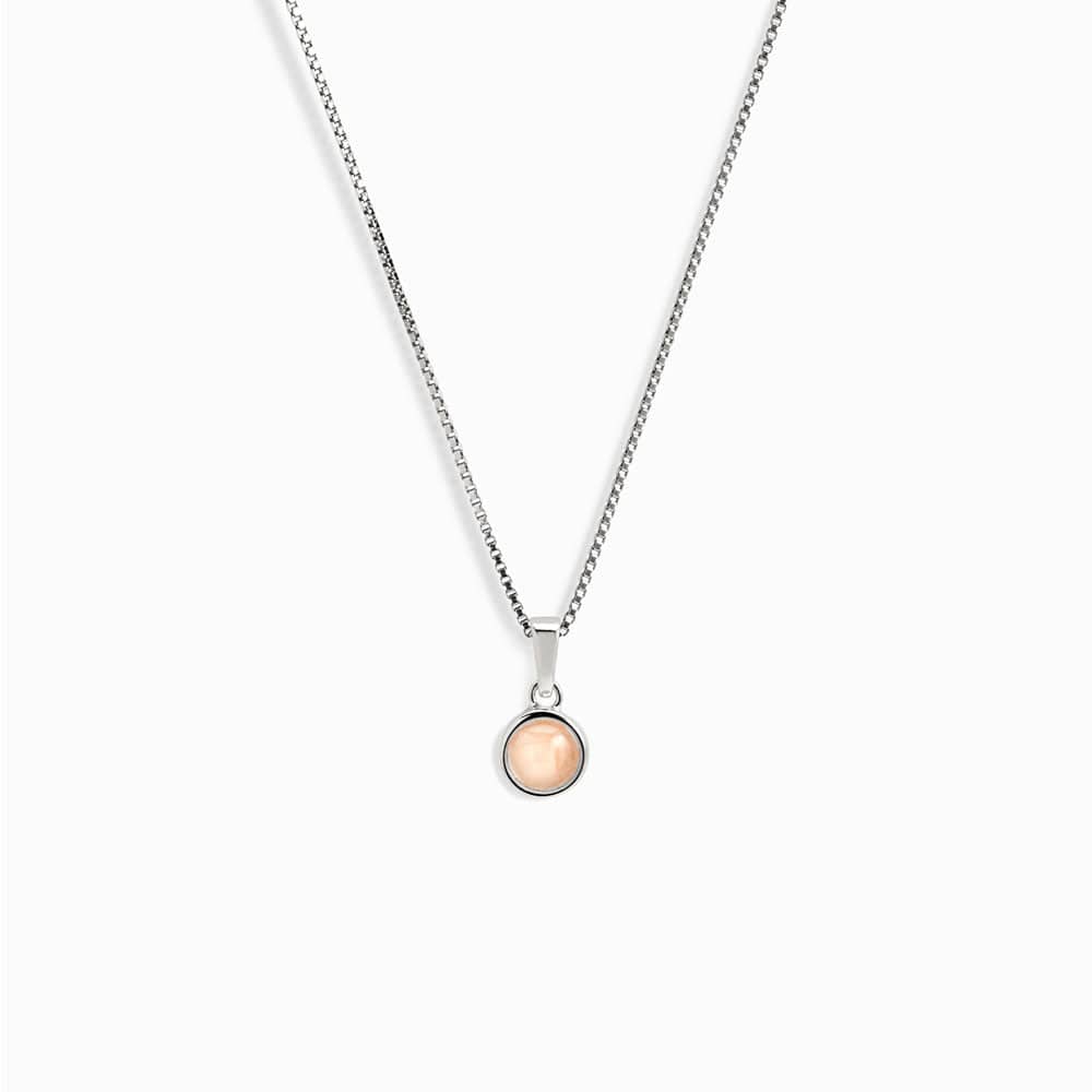 Awe Inspired Necklaces Sterling Silver / Rose Quartz Gemstone Necklace