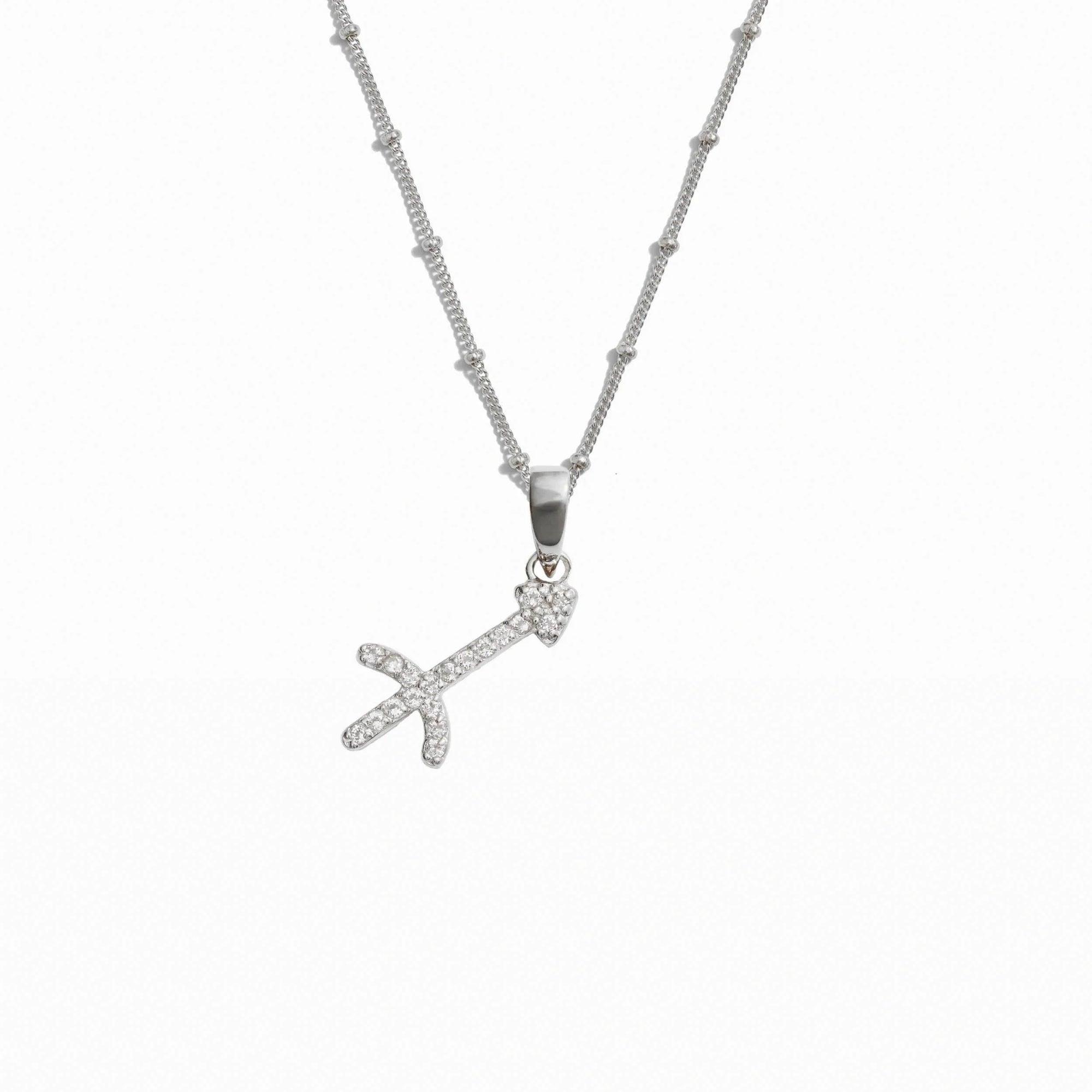 Awe Inspired Necklaces Sterling Silver / Sagittarius / 20-22" Saturn Chain Gemstone Zodiac on Saturn Chain