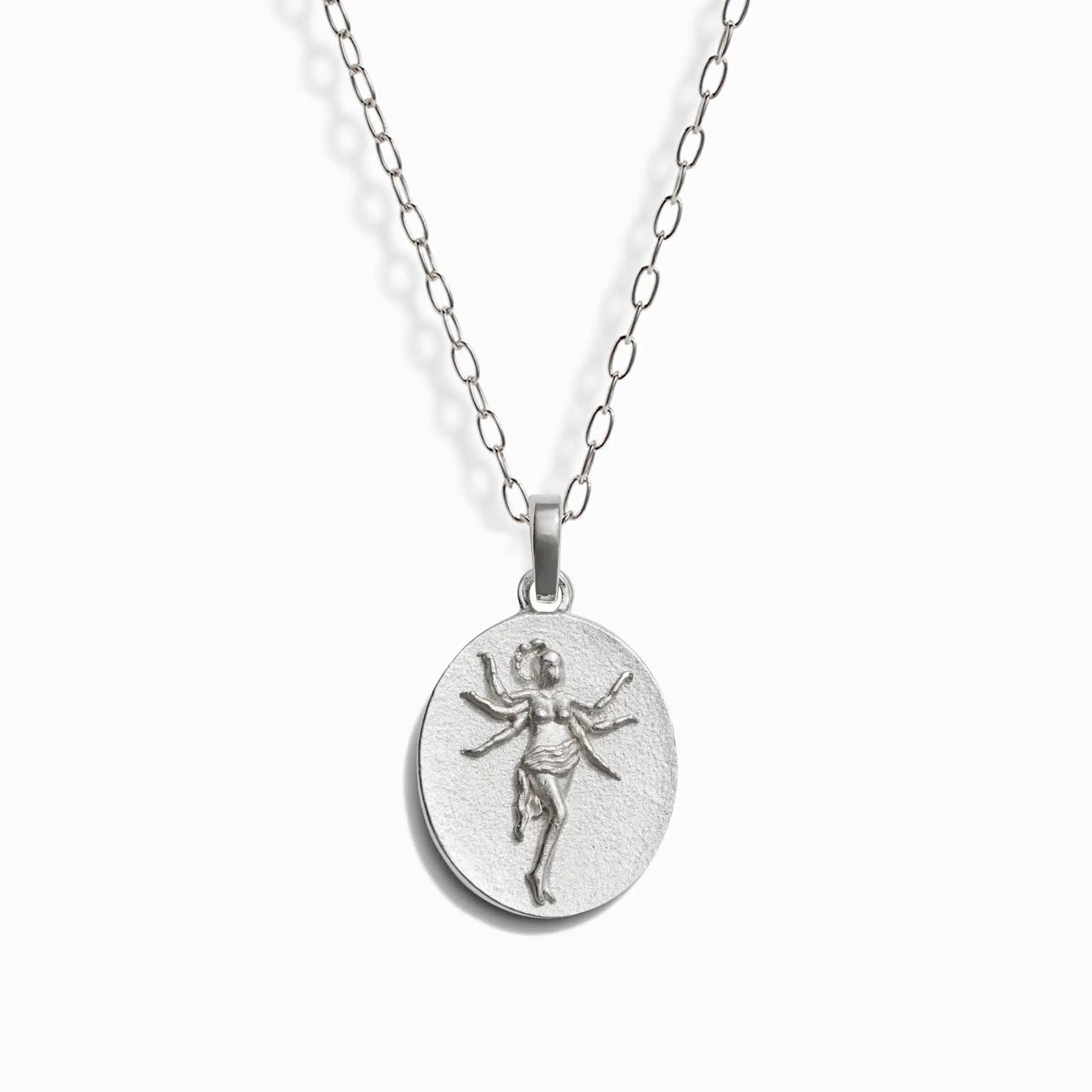 Awe Inspired Necklaces Sterling Silver / Scorpio / 16" - 18" Zodiac Goddess Pendant + Mini Paperclip Chain