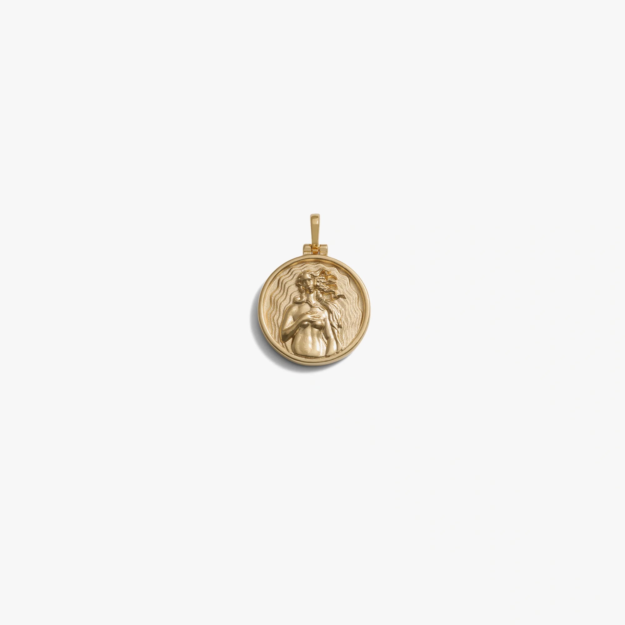 Awe Inspired Pendants 14K Yellow Gold Vermeil / Aphrodite Mini Goddess Coin Pendant