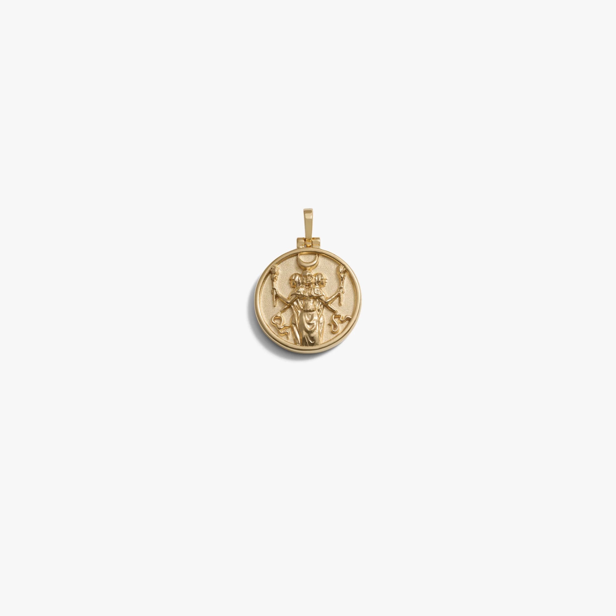 Awe Inspired Pendants 14K Yellow Gold Vermeil / Hecate Mini Goddess Coin Pendant