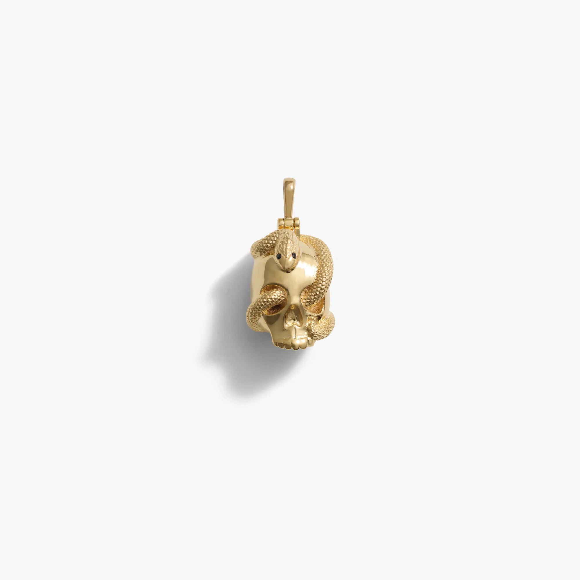 Awe Inspired Pendants 14K Yellow Gold Vermeil Serpent Skull Pendant