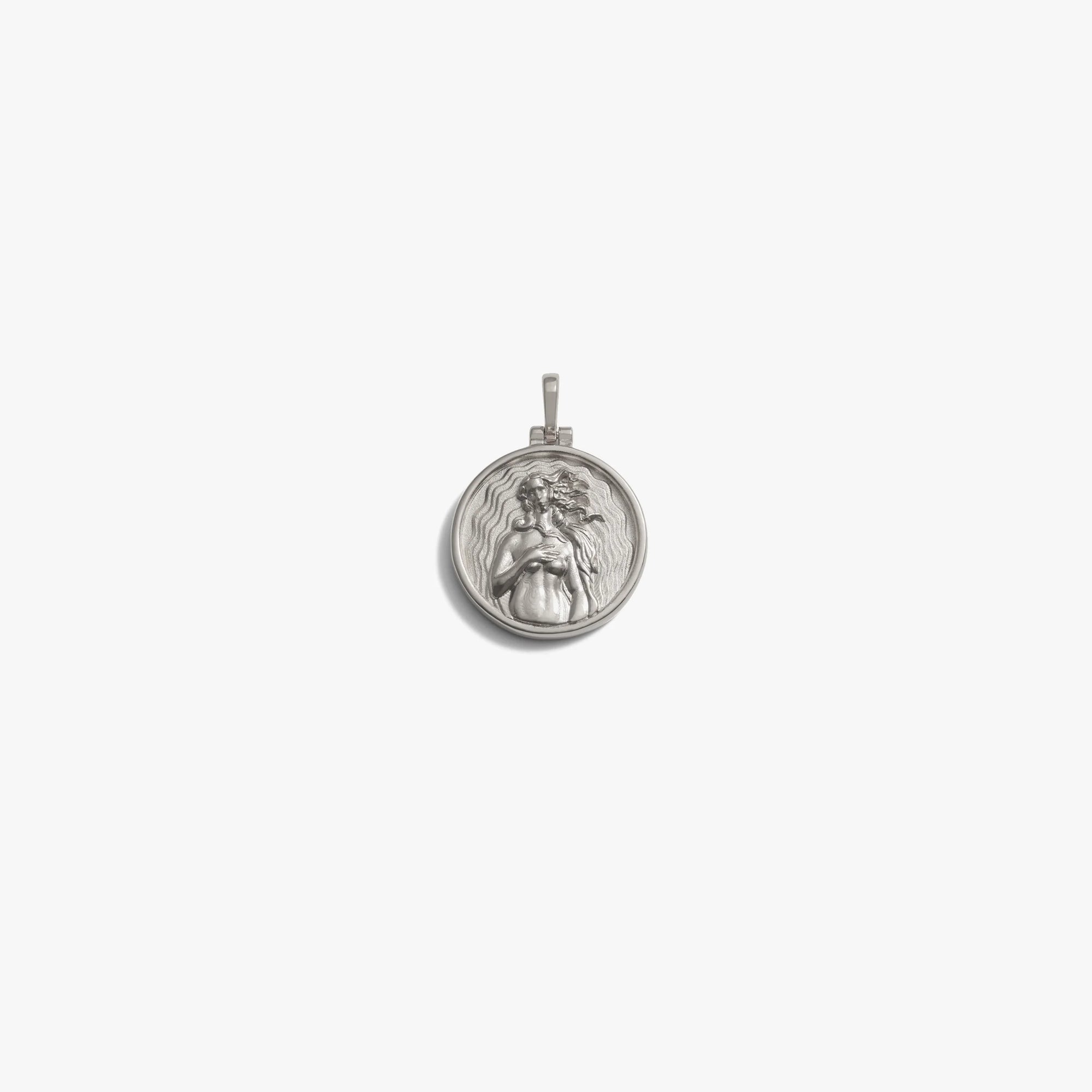 Awe Inspired Pendants 925 Sterling Silver / Aphrodite Mini Goddess Coin Pendant