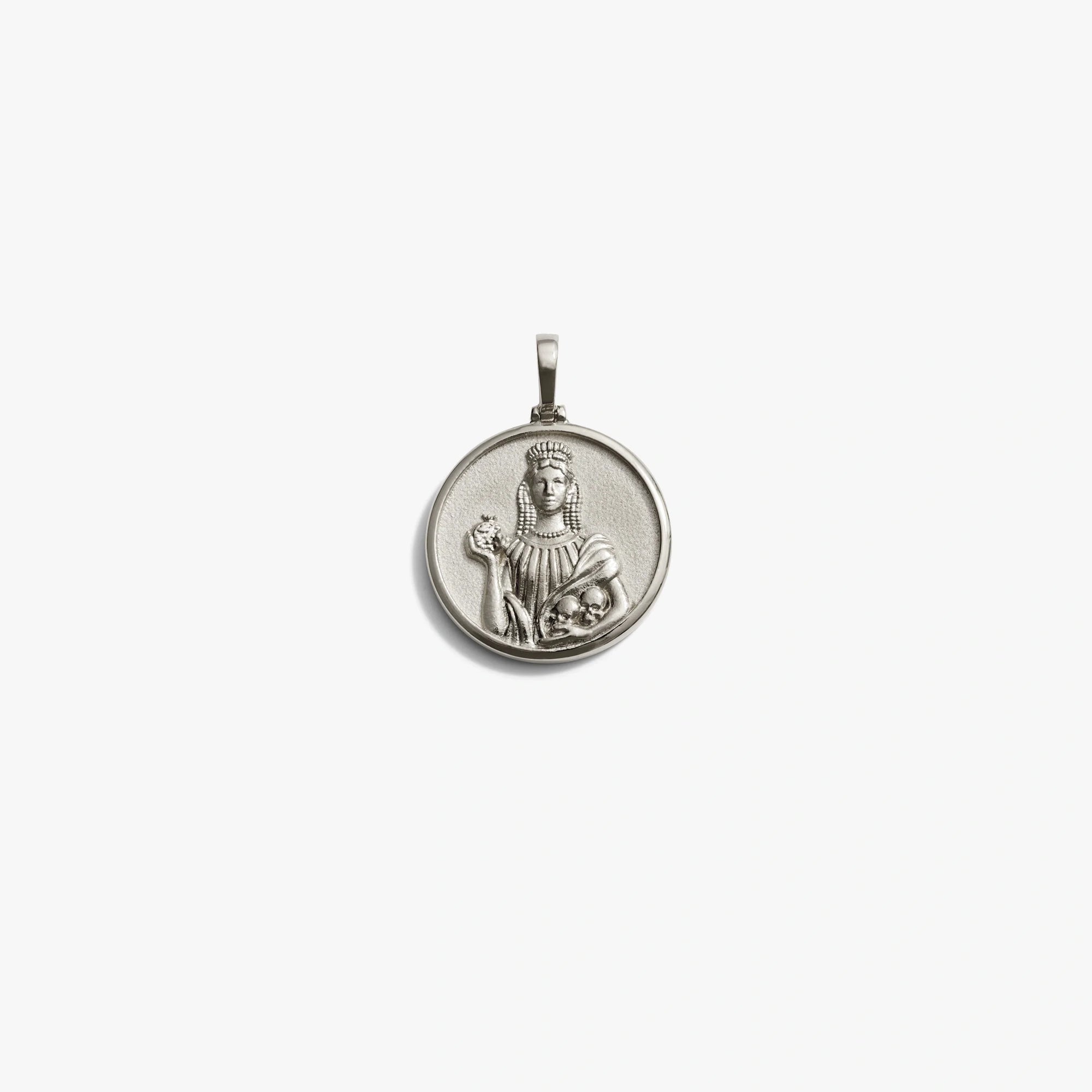 Awe Inspired Pendants 925 Sterling Silver / Persephone Goddess Coin Pendant